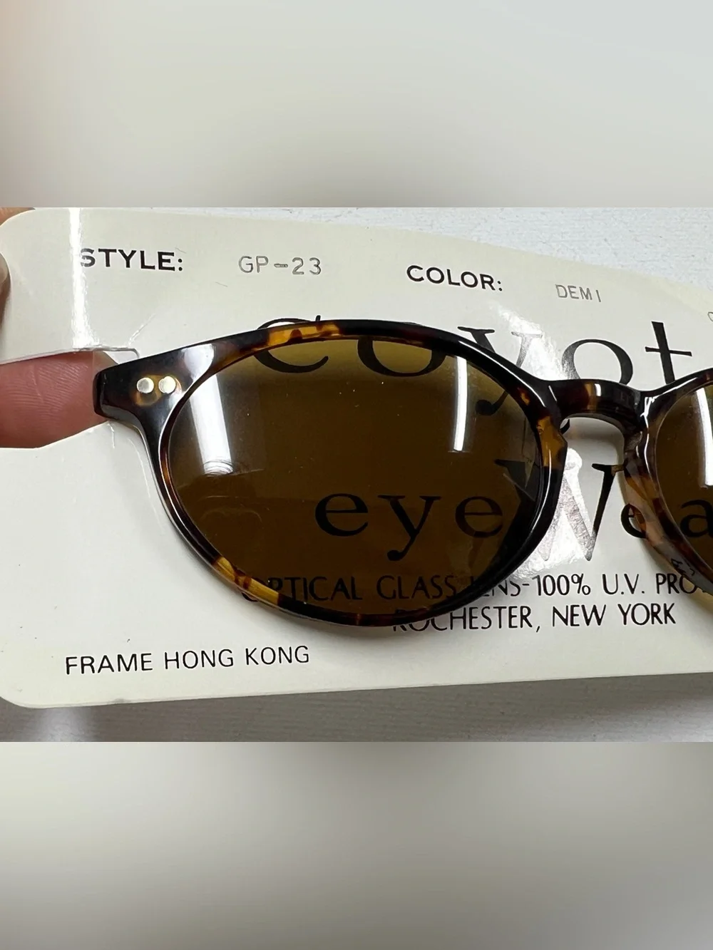 Vintage Coyote Vision GP-23 Tortoise Sunglasses Brown Lens NOS w Box
